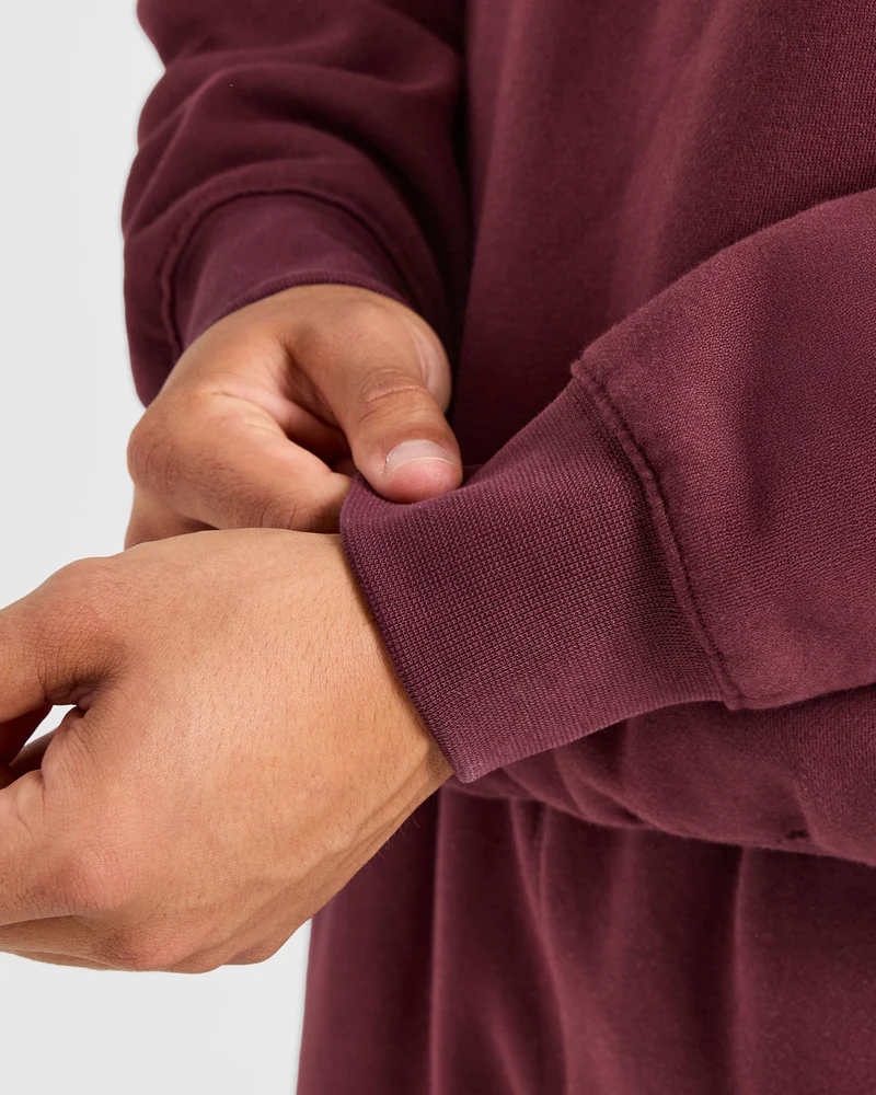 Essential Oversized Sweater - Burgundy Rouge