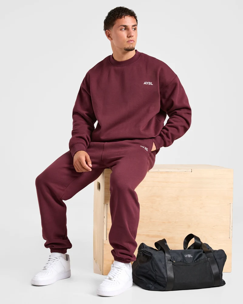 Essential Oversized Sweater - Burgundy Rouge