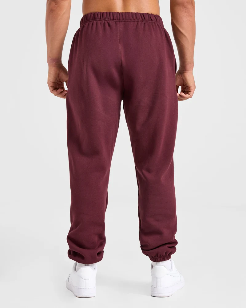 Essential Oversized Joggers - Burgundy Rouge