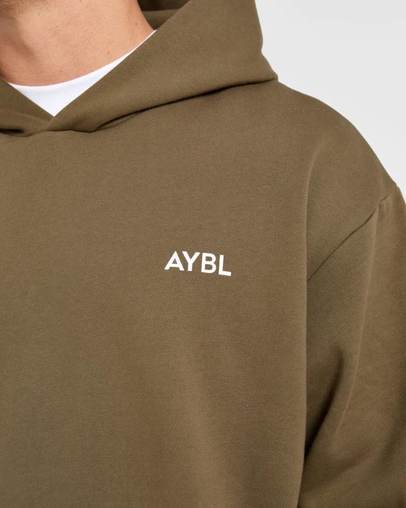 Essential Oversized Hoodie - Olive Vert