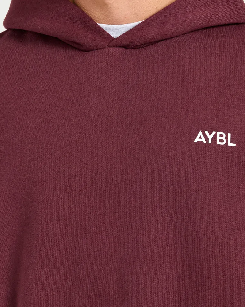 Essential Oversized Hoodie - Burgundy Rouge