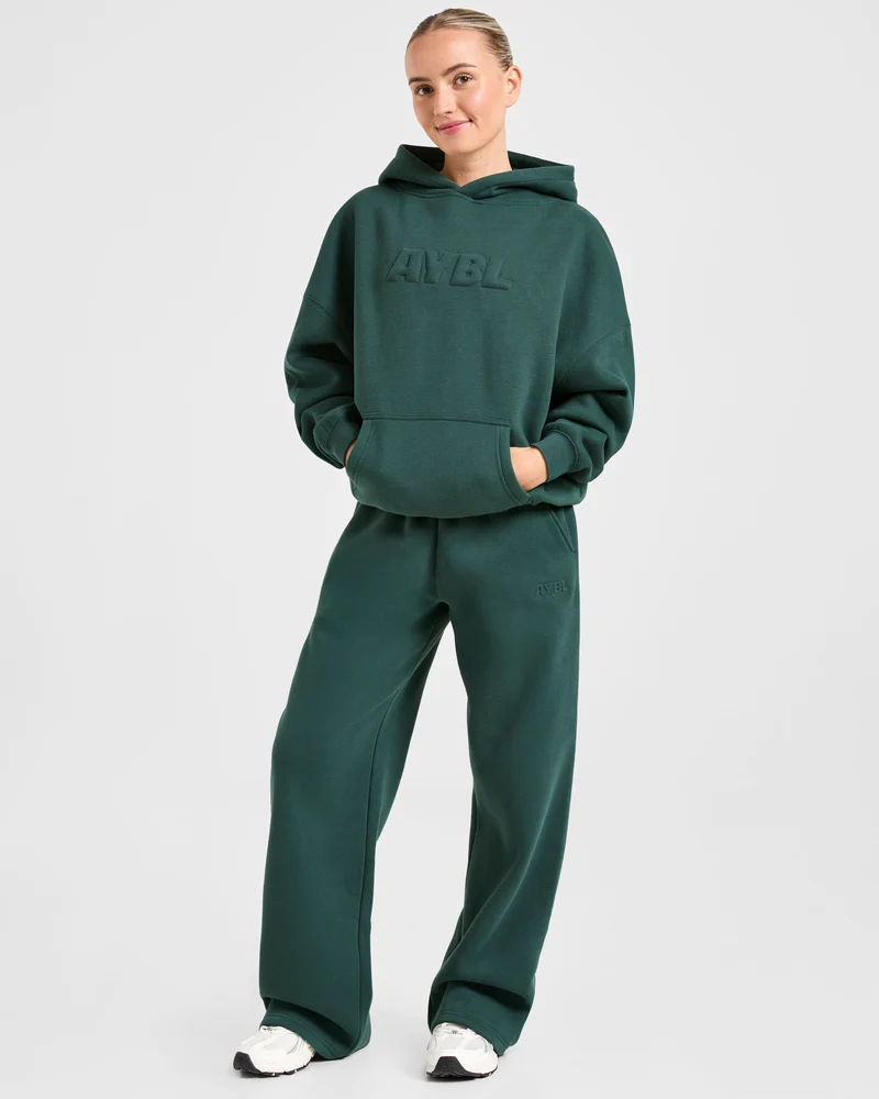 Classic Plush Oversized Hoodie - Pine Vert