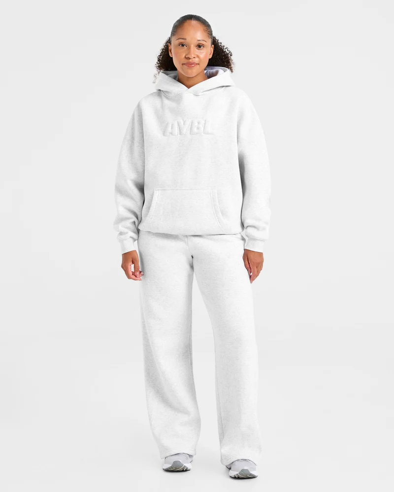 Classic Plush Oversized Straight Leg Joggers - Heather Gris