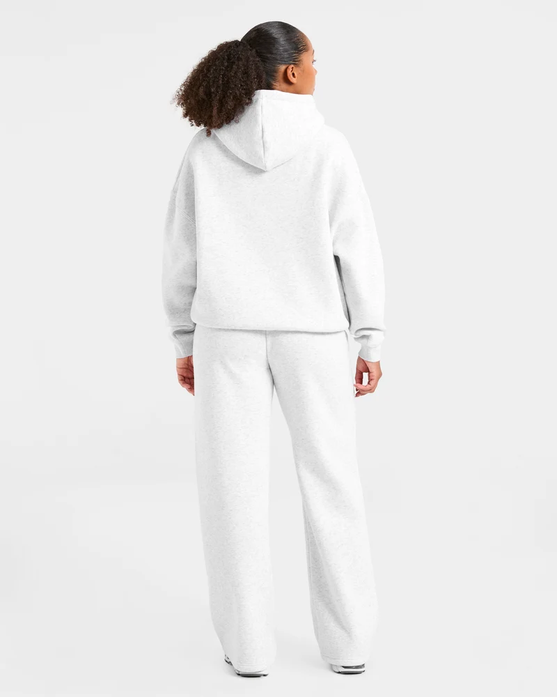 Classic Plush Oversized Straight Leg Joggers - Heather Gris