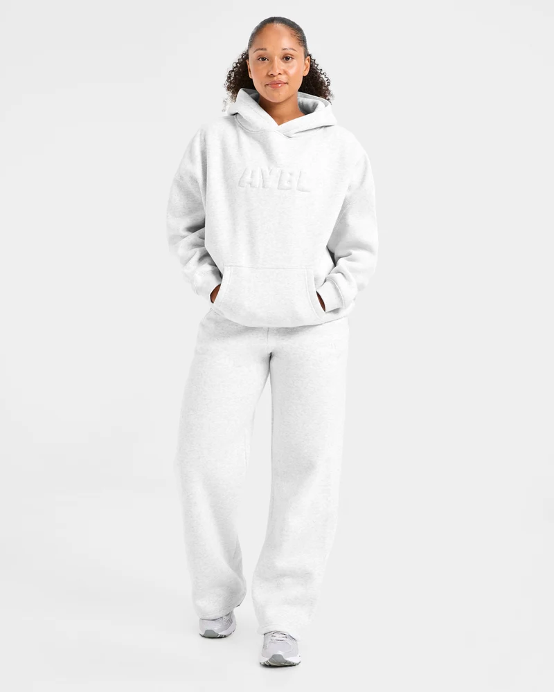 Classic Plush Oversized Straight Leg Joggers - Heather Gris