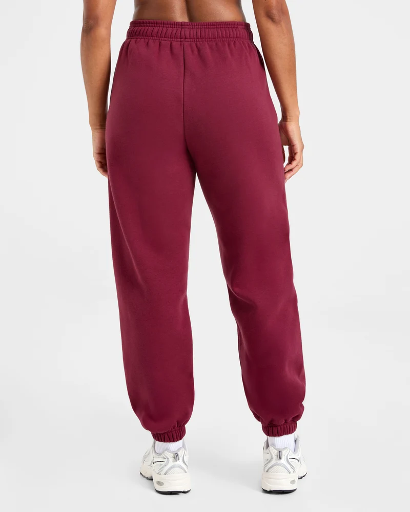 Classic Plush Oversized Joggers - Muted Raspberry