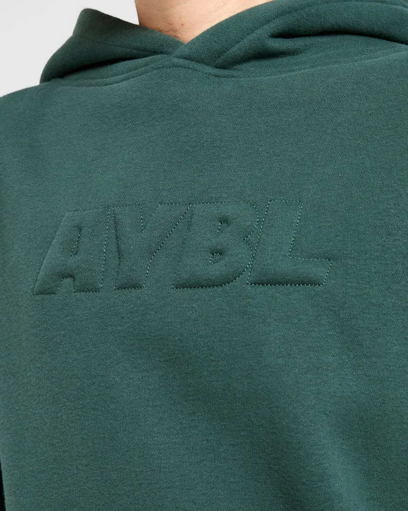 Classic Plush Oversized Hoodie - Pine Vert