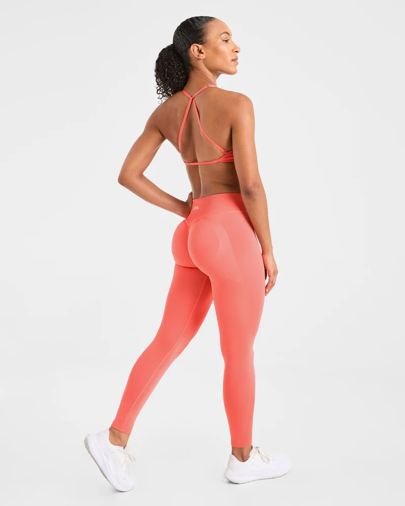 Adapt Seamless Strappy Sports Bra - Summer Pêche