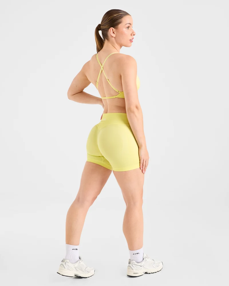 Adapt Seamless Strappy Sports Bra - Spring Jaune