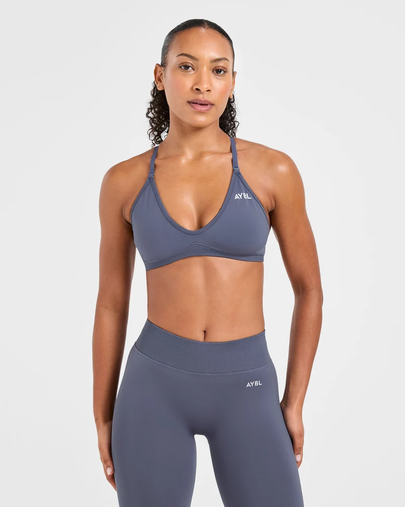 Adapt Seamless Strappy Sports Bra - Slate