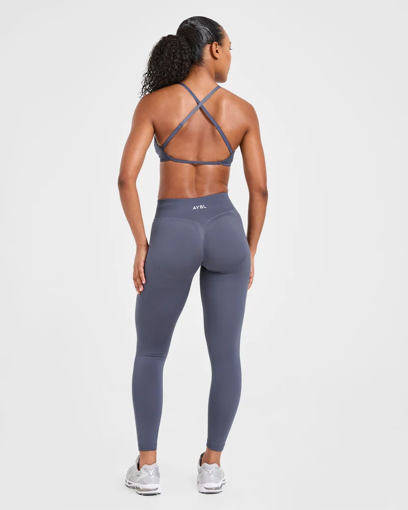 Adapt Seamless Strappy Sports Bra - Slate