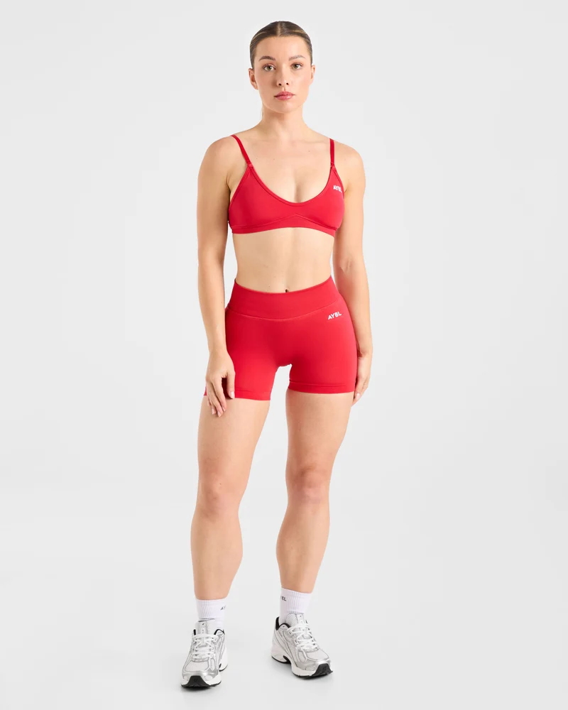 Adapt Seamless Strappy Sports Bra - Salsa Rouge