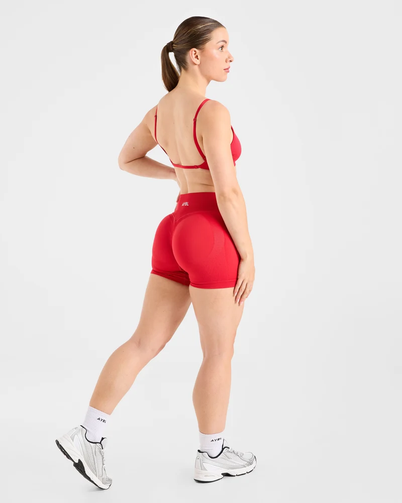 Adapt Seamless Strappy Sports Bra - Salsa Rouge