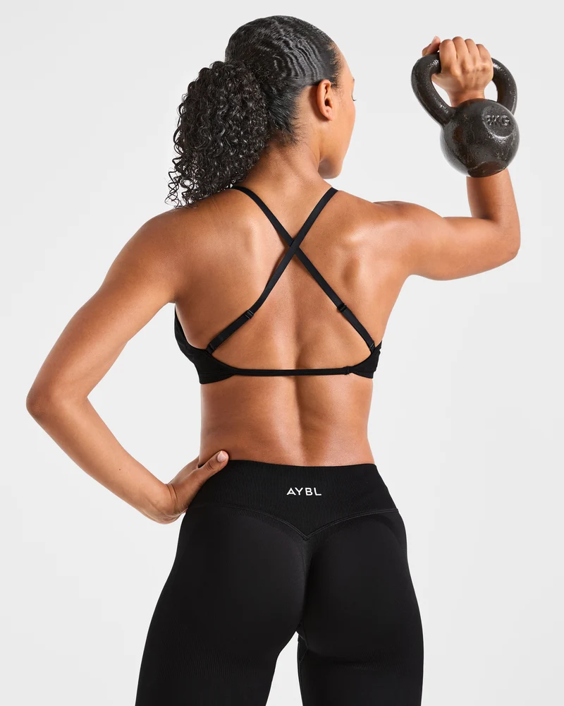 Adapt Seamless Strappy Sports Bra - Noir