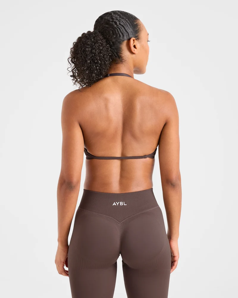 Adapt Seamless Strappy Sports Bra - Marron