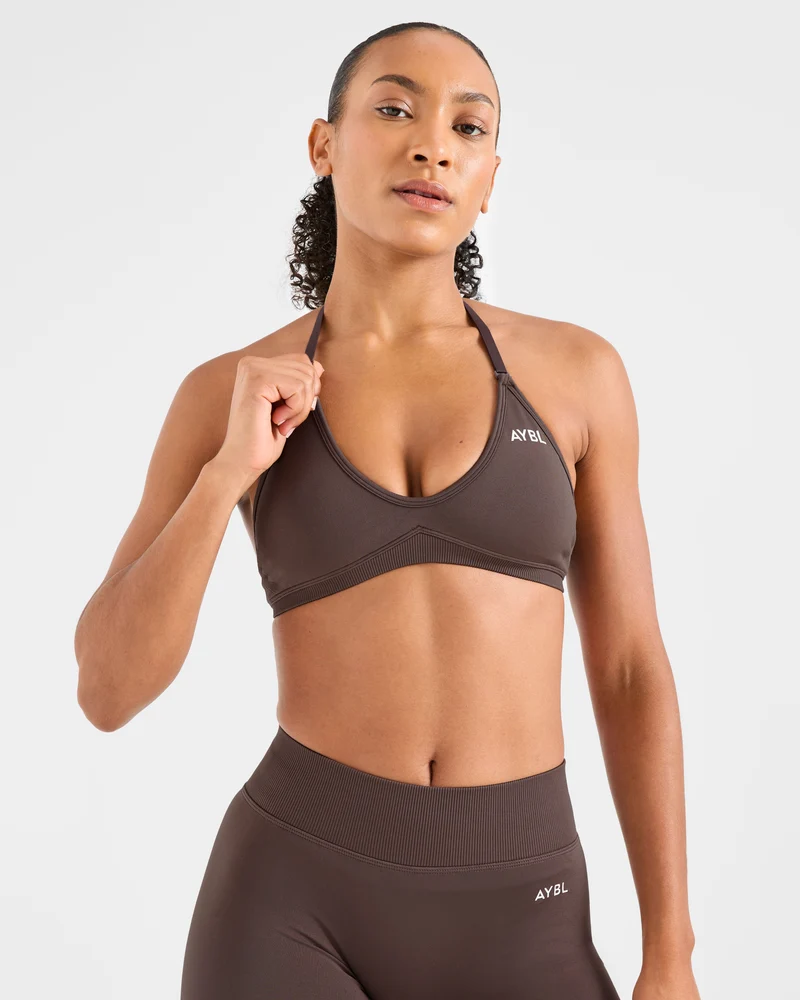 Adapt Seamless Strappy Sports Bra - Marron