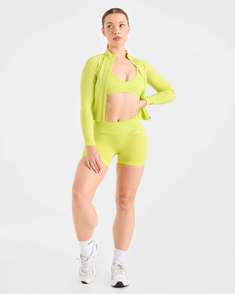 Adapt Seamless Strappy Sports Bra - Lime Vert
