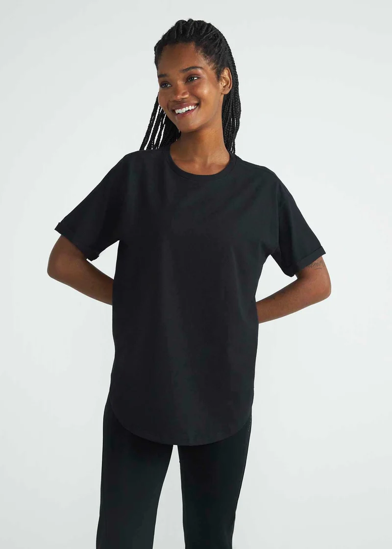 T-shirt Mulher manga Curta Básica