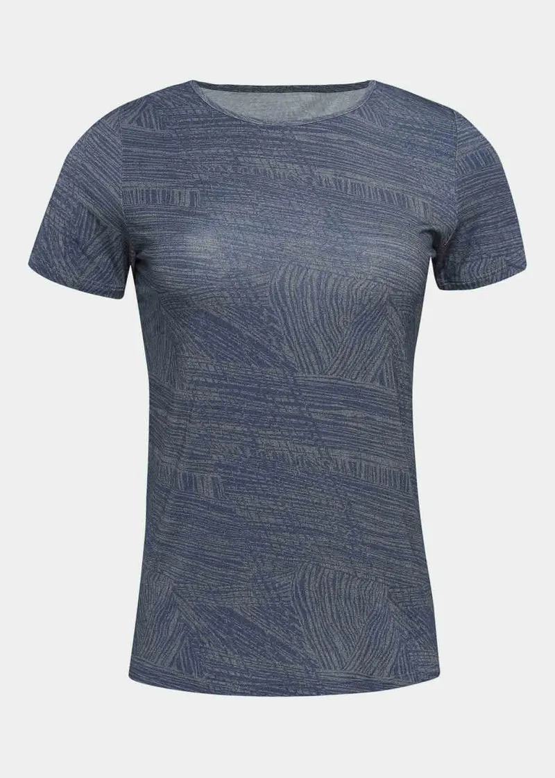 T-shirt Mulher Manga Curta Estampada