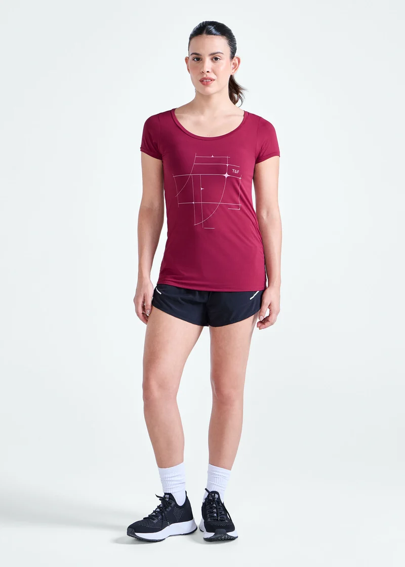 T-shirt Mulher Manga Curta Thermodry Cosmos