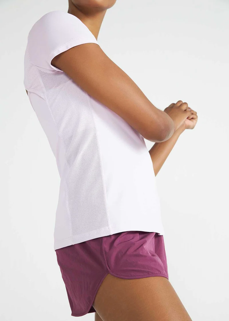 T-shirt Mulher Manga Curta Transpasse