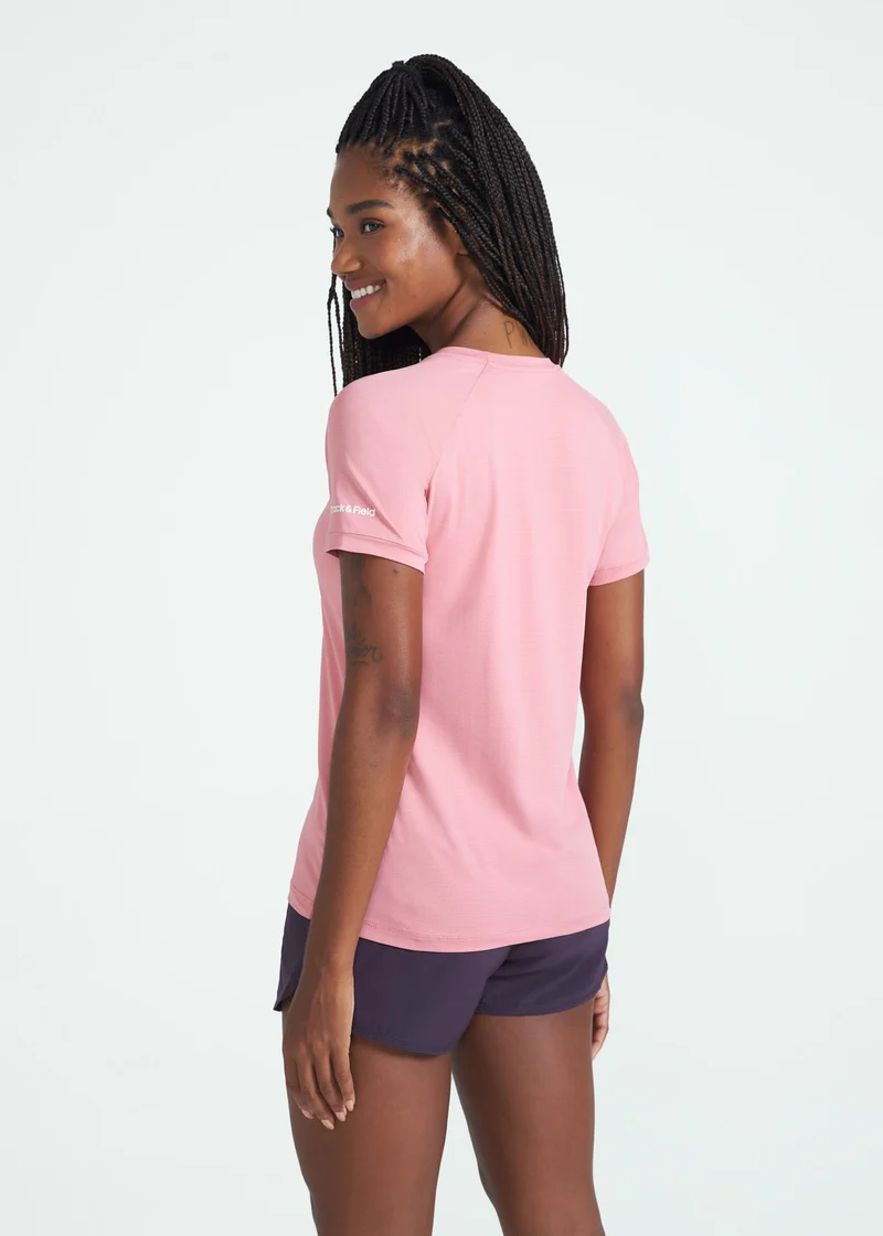T-shirt Mulher Manga Curta Uv Mesh