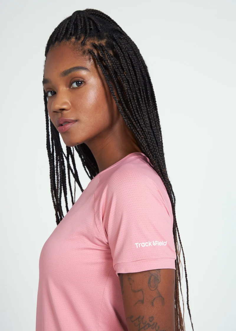 T-shirt Mulher Manga Curta Uv Mesh