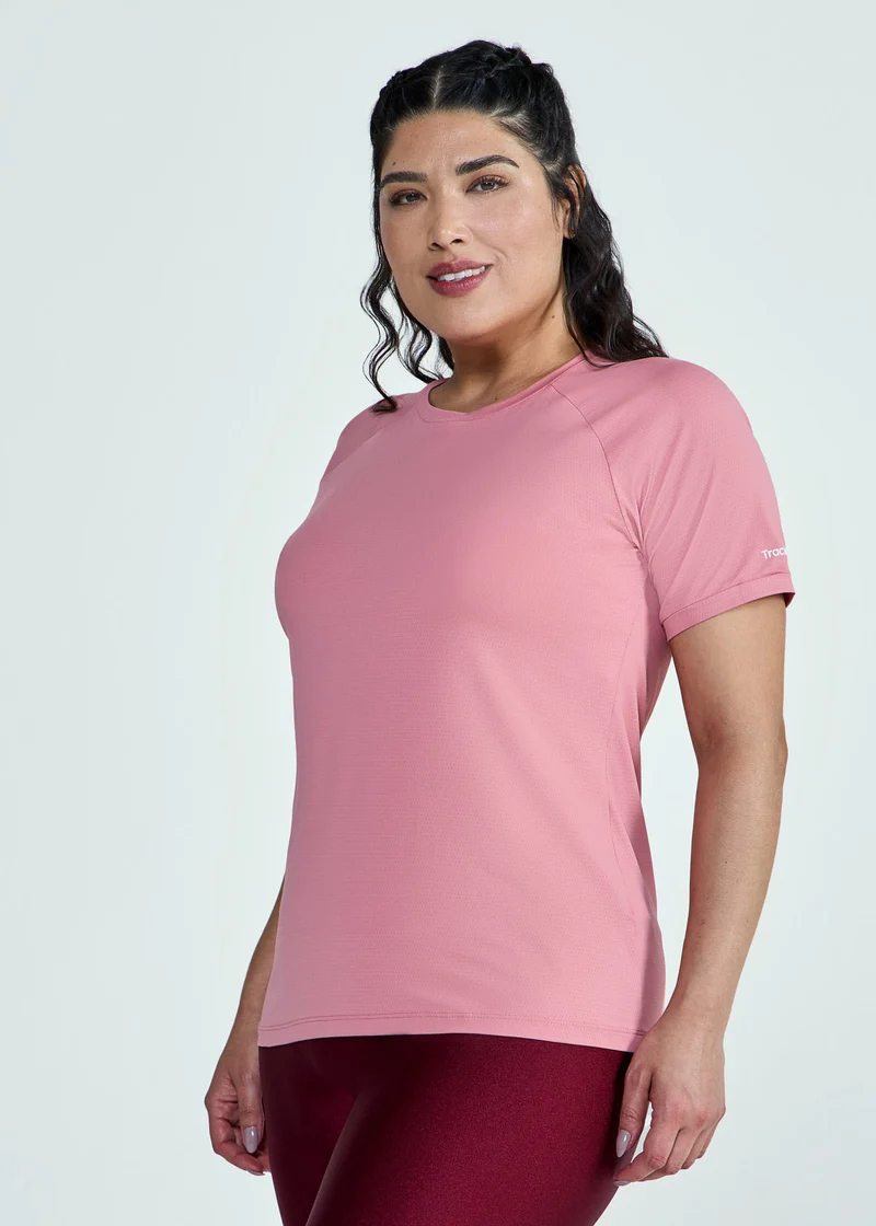 T-shirt Mulher Manga Curta Uv Mesh