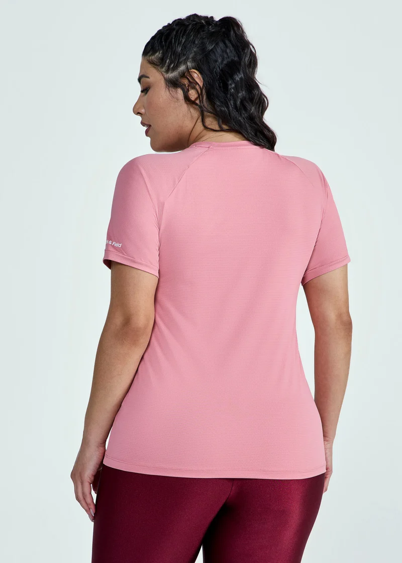 T-shirt Mulher Manga Curta Uv Mesh