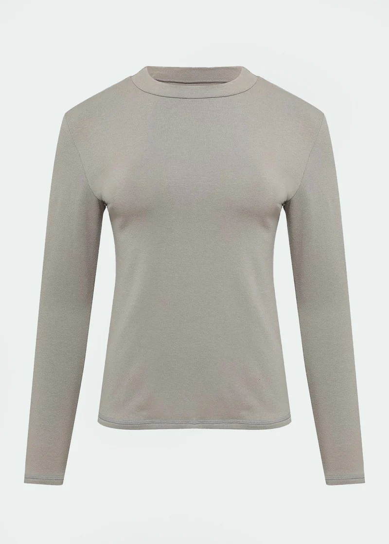 T-Shirt Mulher Manga Longa Térmica Casual