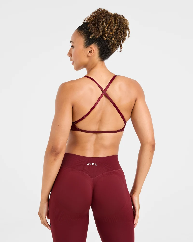 Adapt Seamless Strappy Sports Bra - Autumn Rouge