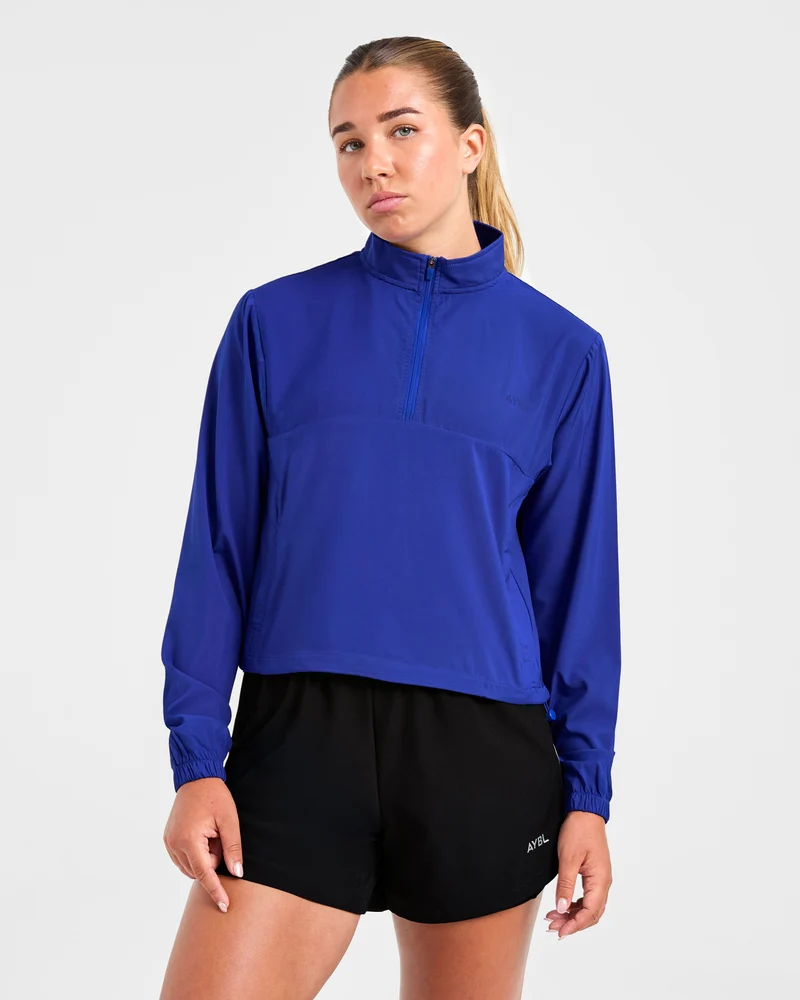 Run 1/2 Zip Jacket - Cobalt