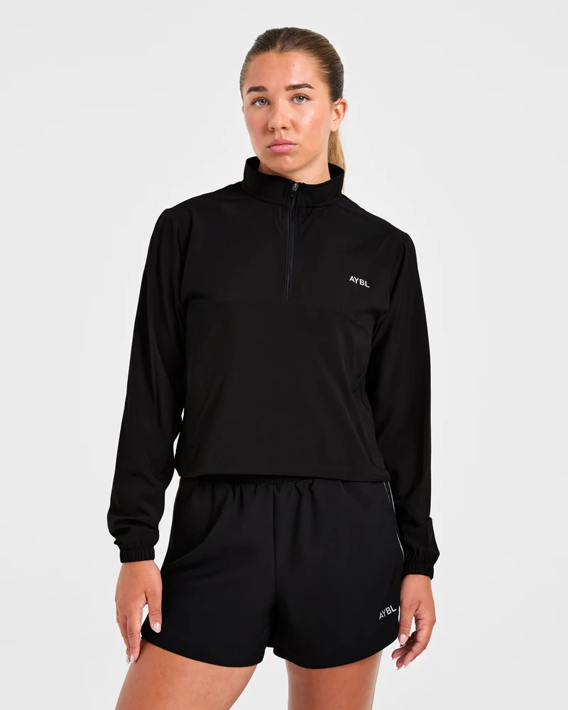 Run 1/2 Zip Jacket - Noir