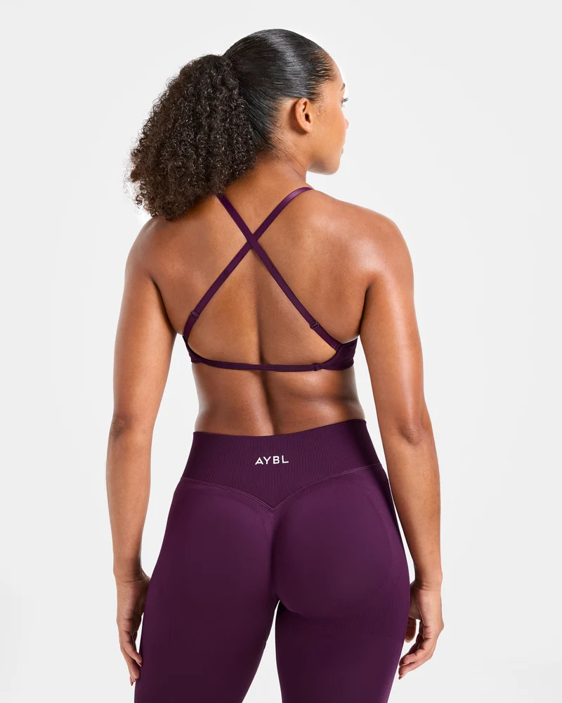 Adapt Seamless Strappy Sports Bra - Midnight Plum