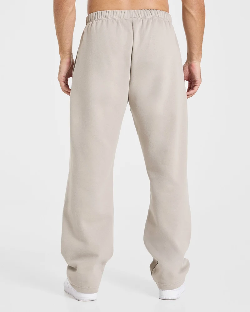 Essential Oversized Straight Leg Joggers - Stone