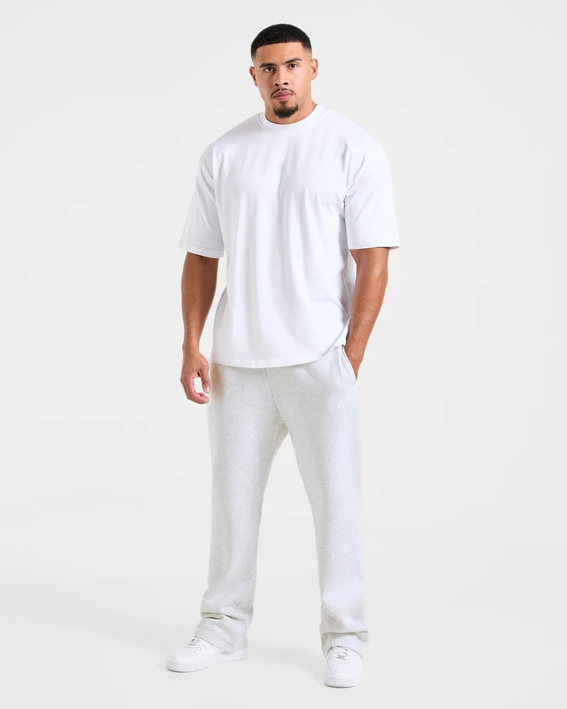 Essential Oversized Straight Leg Joggers - Gris Marl