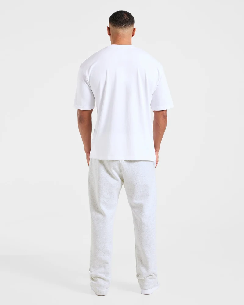Essential Oversized Straight Leg Joggers - Gris Marl