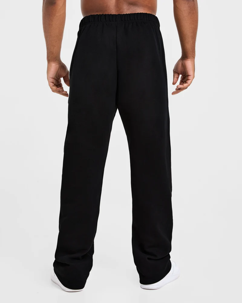 Essential Oversized Straight Leg Joggers - Noir