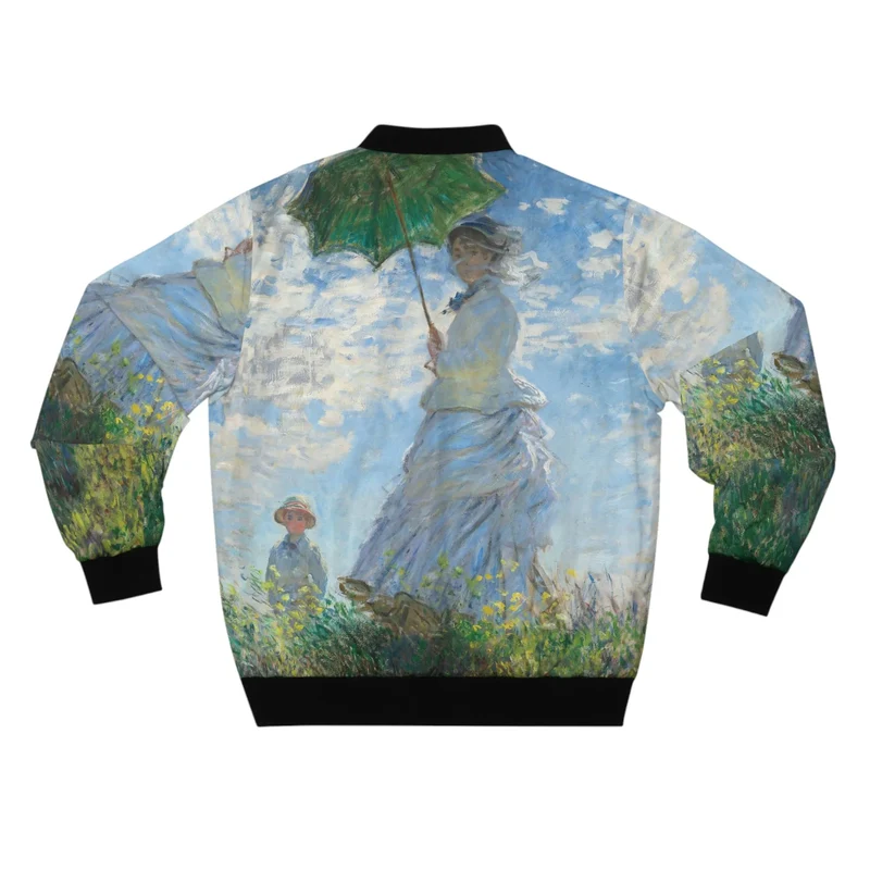 Woman with a Parasol Claude Monet Bomber Jacket
