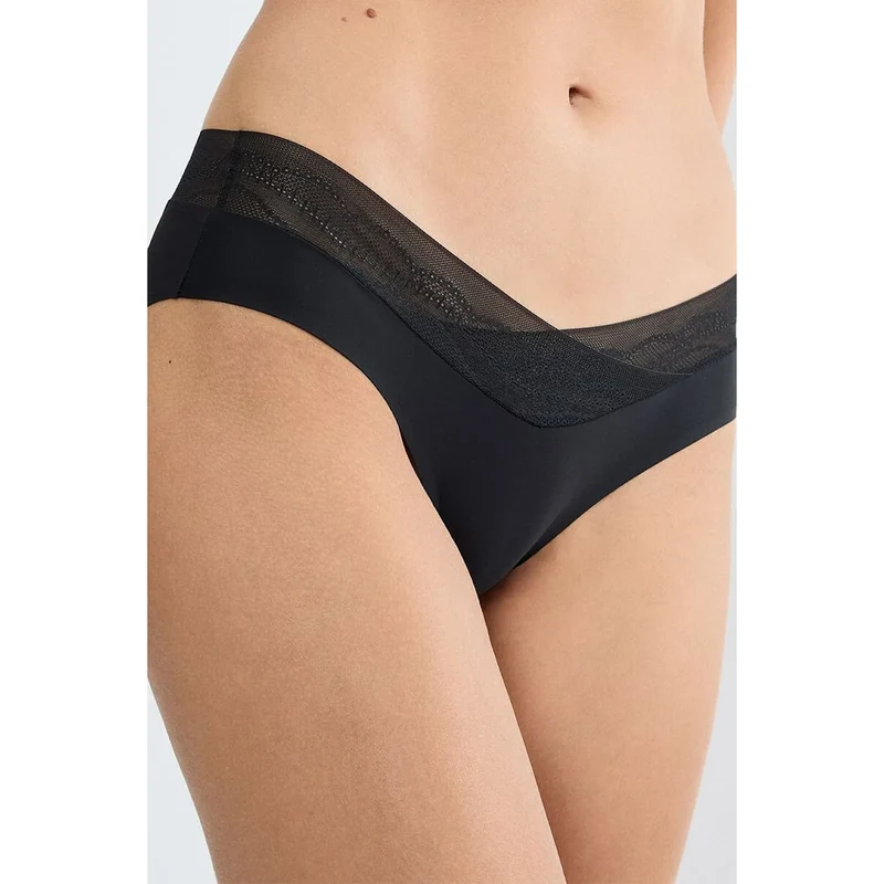 Culottes femmes confort microfibre dentelle recyclée invisibles sous vêtements