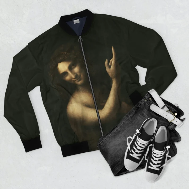 Saint John the Baptist Leonardo da Vinci Bomber Jacket