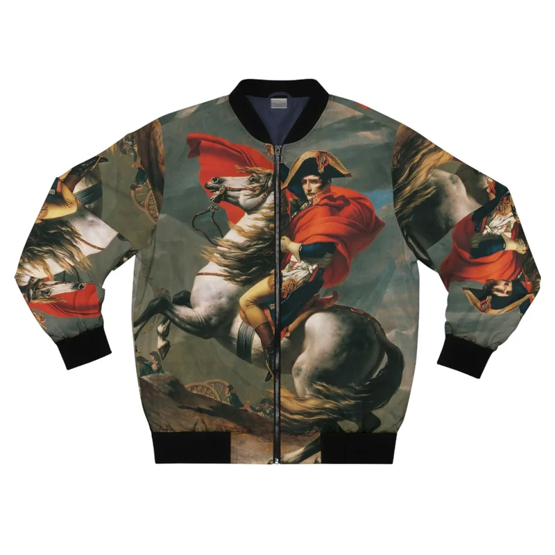 Napoleon Crossing the Alps Bomber Jacket