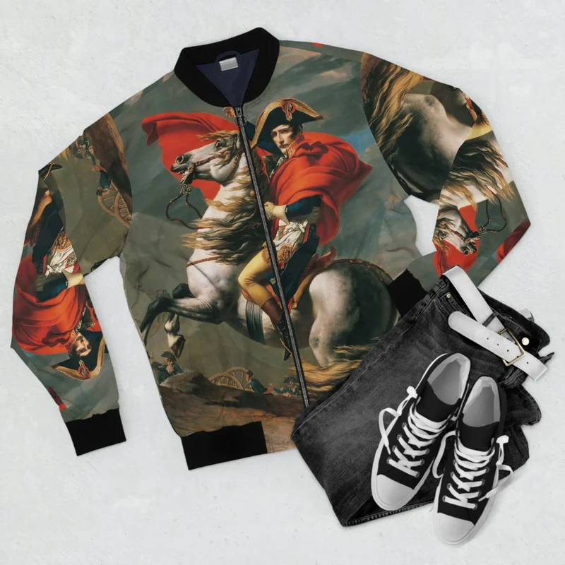 Napoleon Crossing the Alps Bomber Jacket