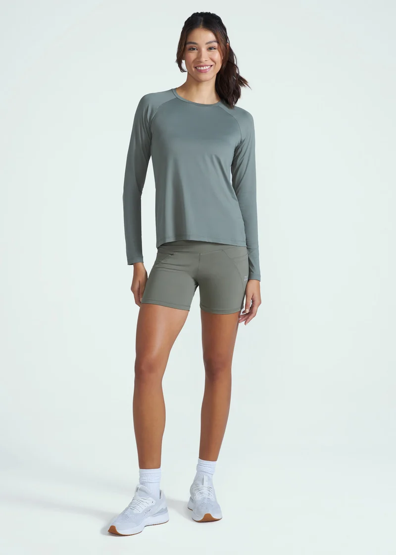 T-shirt Mulher Manga Longa Uv Mesh