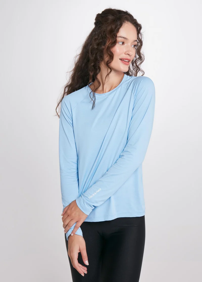 T-shirt Mulher Manga Longa Uv Mesh Celestial