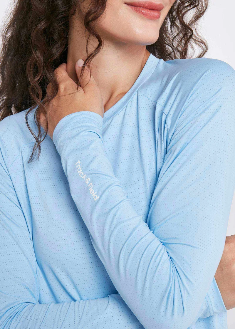 T-shirt Mulher Manga Longa Uv Mesh Celestial