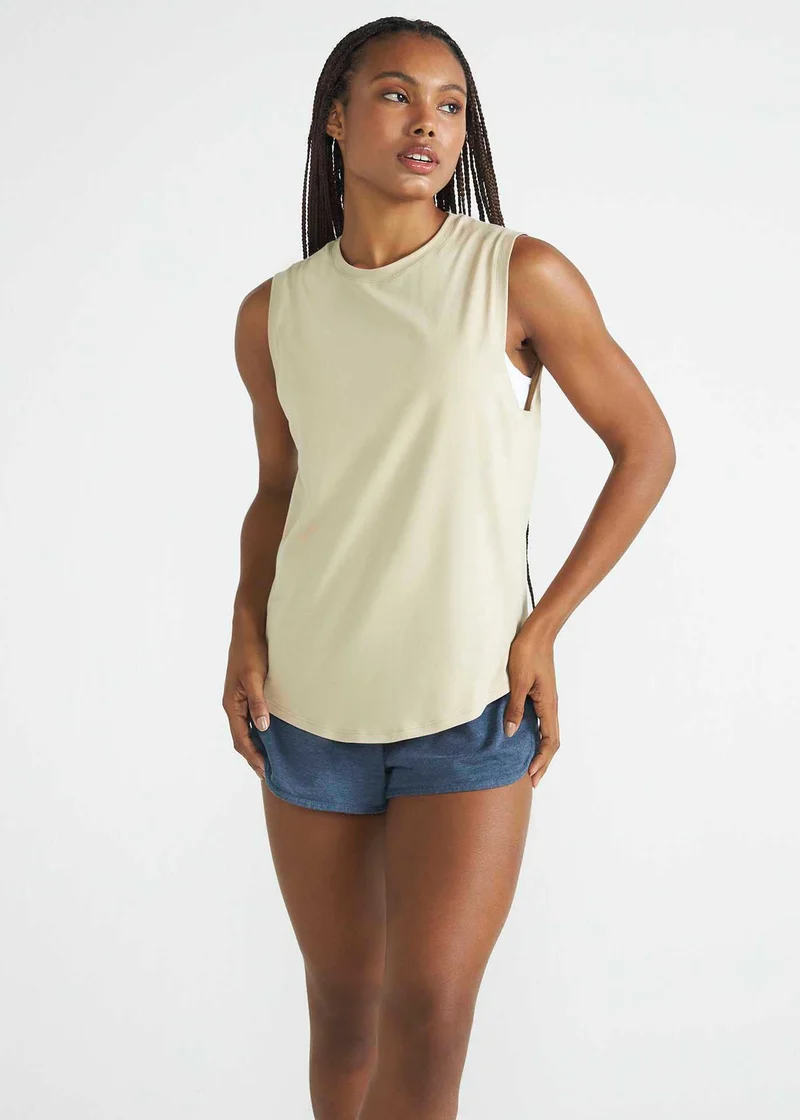 T-Shirt Mulher Sem Manga Reta