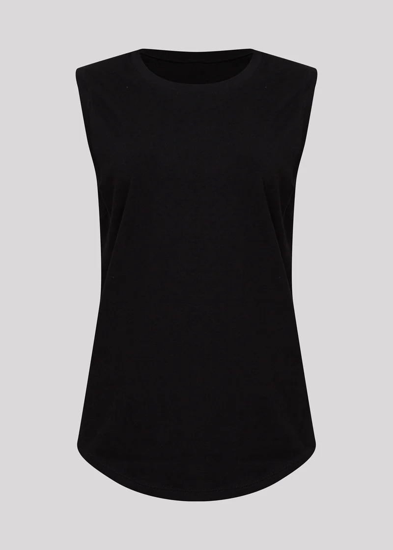 T-Shirt Mulher Sem Manga Reta
