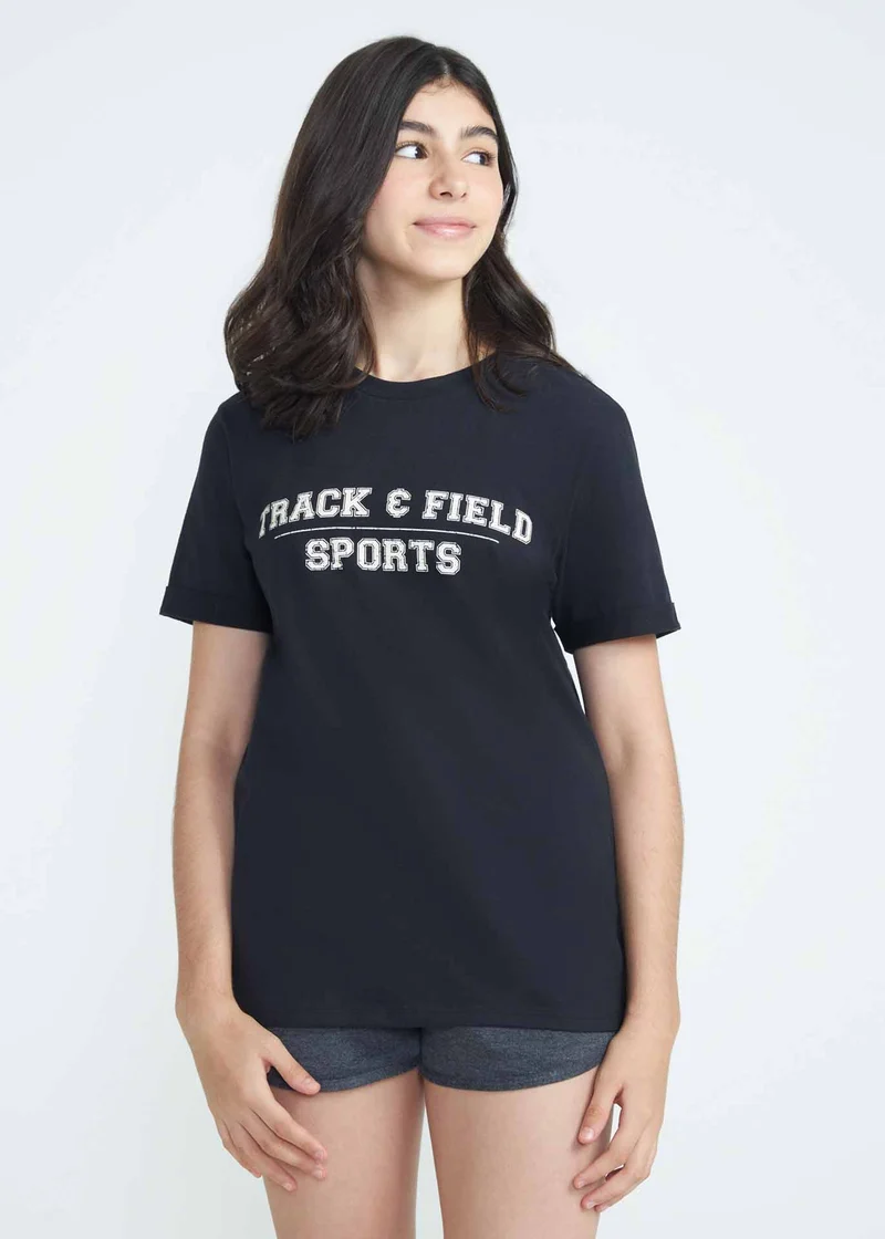 T-shirt Unissex Manga Curta College Teen