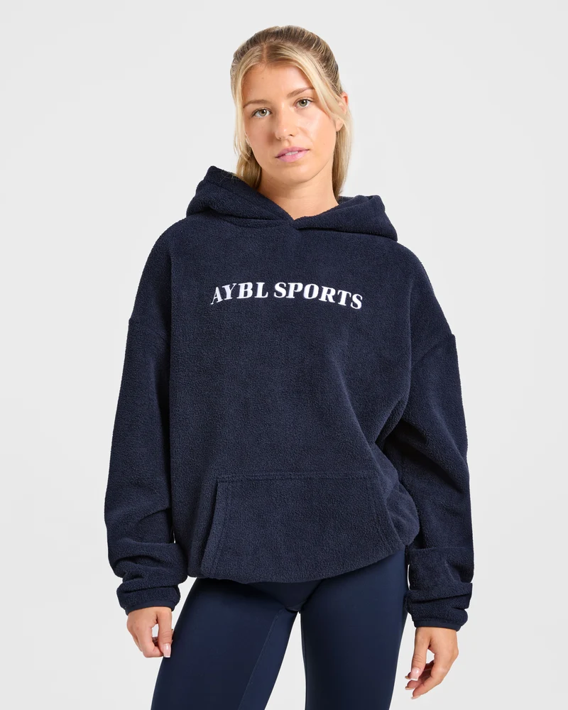 AYBL Sports Oversized Fleece Hoodie - Navy